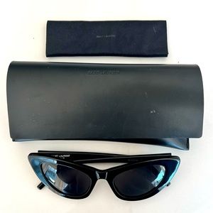 NWOT Saint Laurent Cat Eye Sunglasses, Black